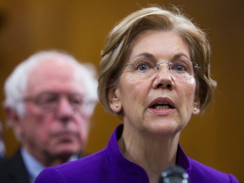 caption: Sen. Elizabeth Warren, D-Mass., released a DNA analysis to clarify questions about her Native American heritage, something President Trump commonly mocks. Warren is considering a 2020 presidential bid.