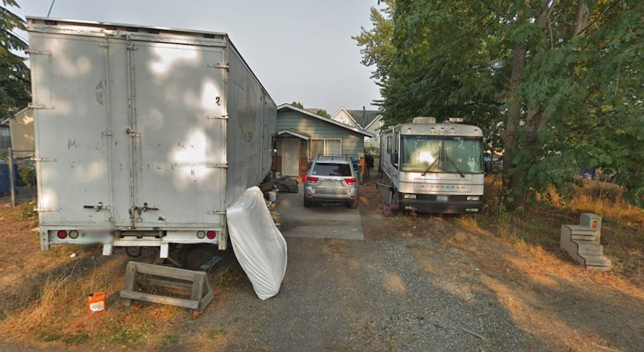 caption: A Google Maps view of the house on Beacon Hill in south Seattle where FBI agents apprehended Paige Thompson. Thompson has been charged with hacking Capital One, a credit card company, and compromising the security of 100 million people.