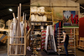 caption: Props and sets are available to rent at EcoSet in Los Angeles. It's a resource for the creative industry that implements zero waste practices on productions and events.