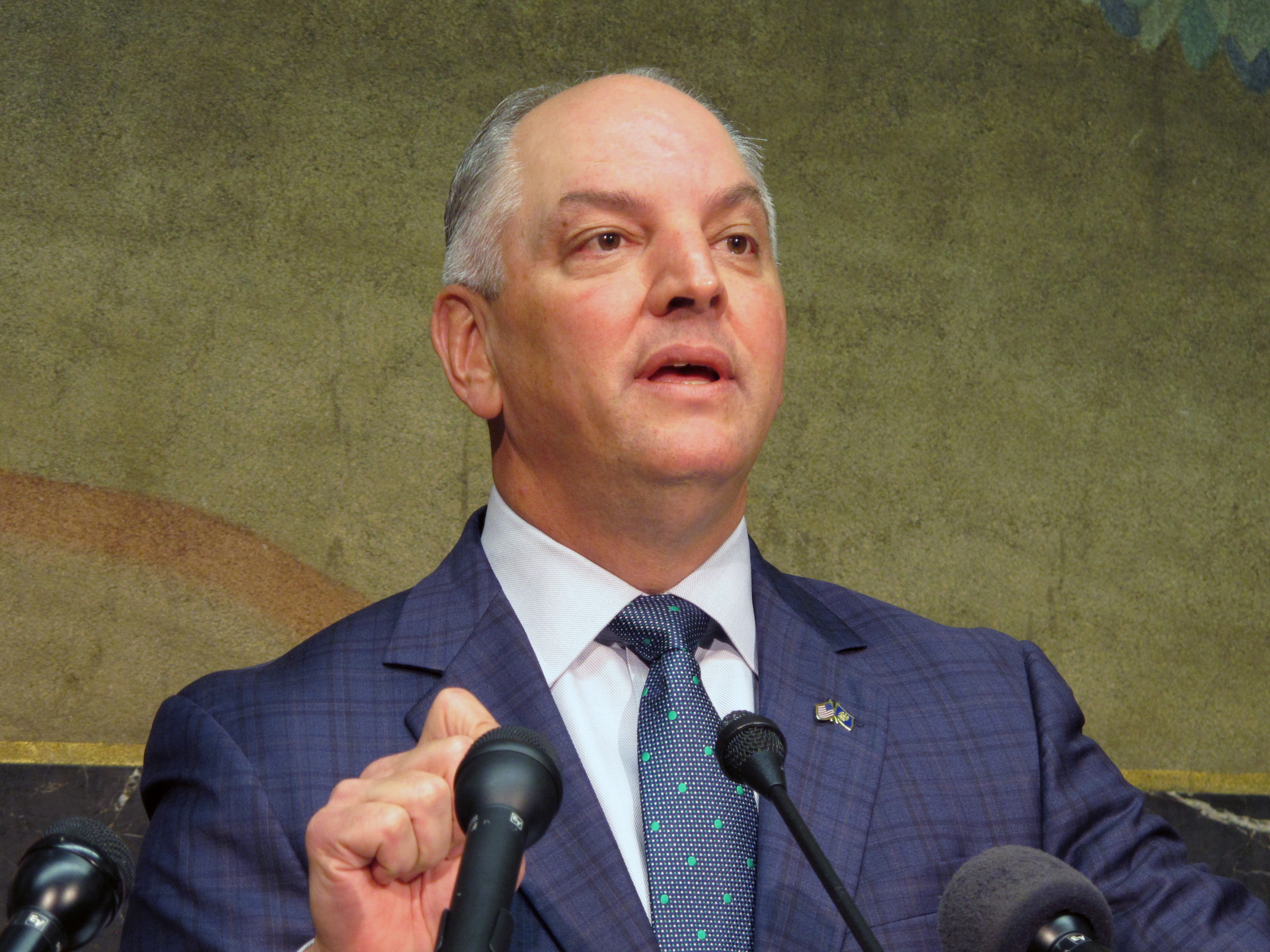 caption: Louisiana Gov. John Bel Edwards said he's ready to sign legislation that would ban abortions as early as six weeks of pregnancy when the bill reaches his desk.