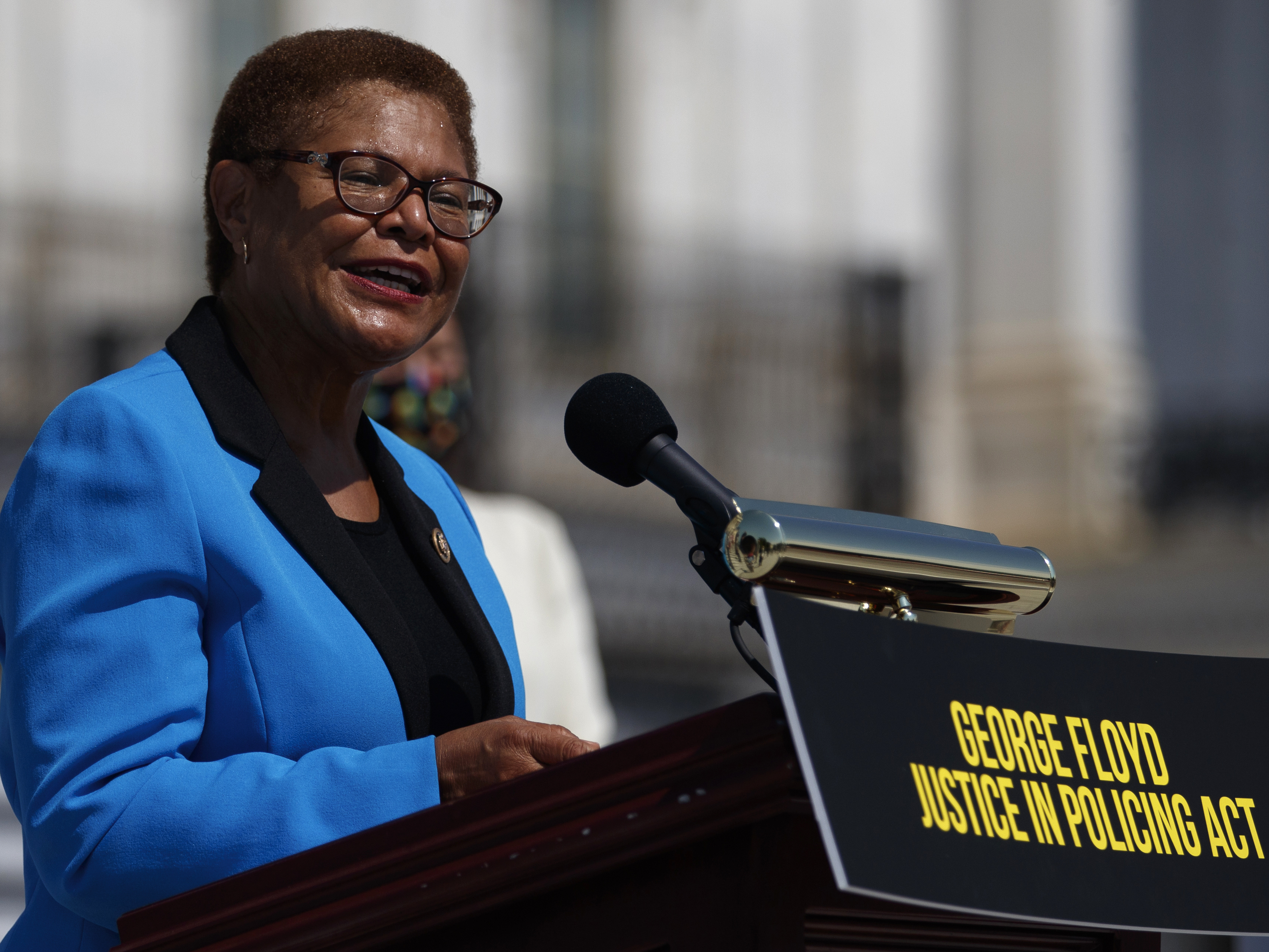 caption: Rep. Karen Bass, D-Cali., has launched a bid to become the next mayor of Los Angeles.