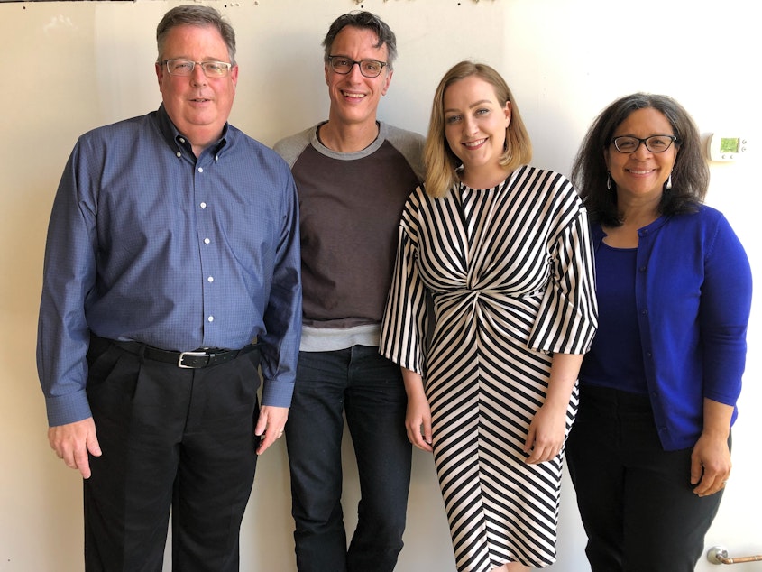 caption: Chris Vance, Bill Radke, Brandi Kruse and Marilyn Strickland.