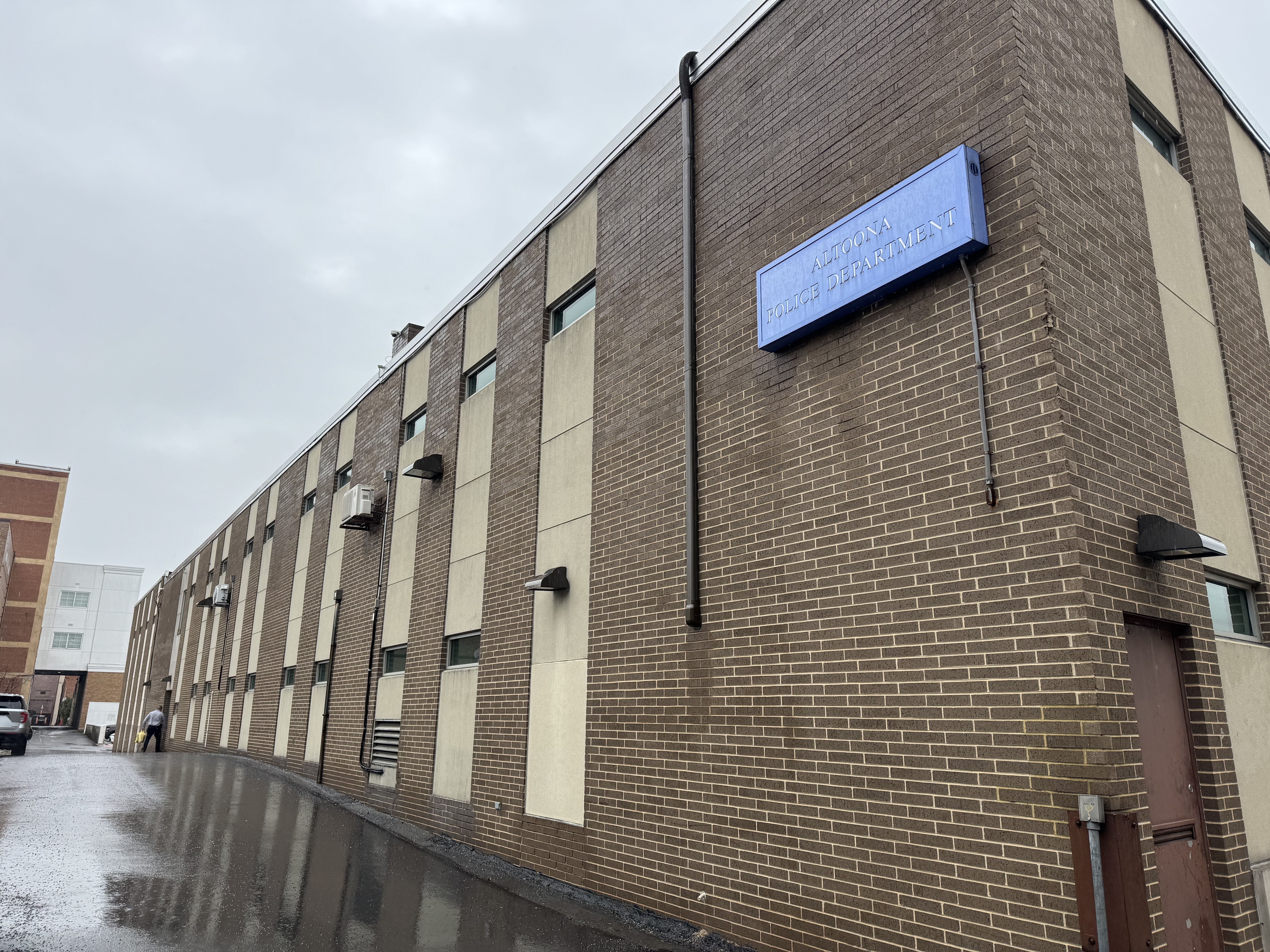 caption: Altoona Police Department in Altoona, Pennsylvania. Police said an employee at a local McDonald's called authorities after recognizing a person of interest in the shooting of United Healthcare CEO Brian Thompson.