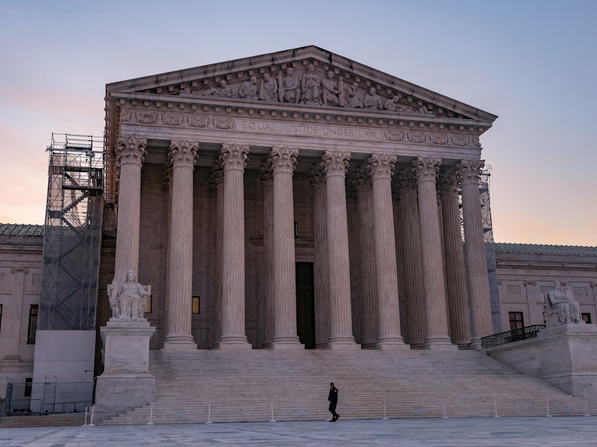caption: A view of the U.S. Supreme Court on March 26.