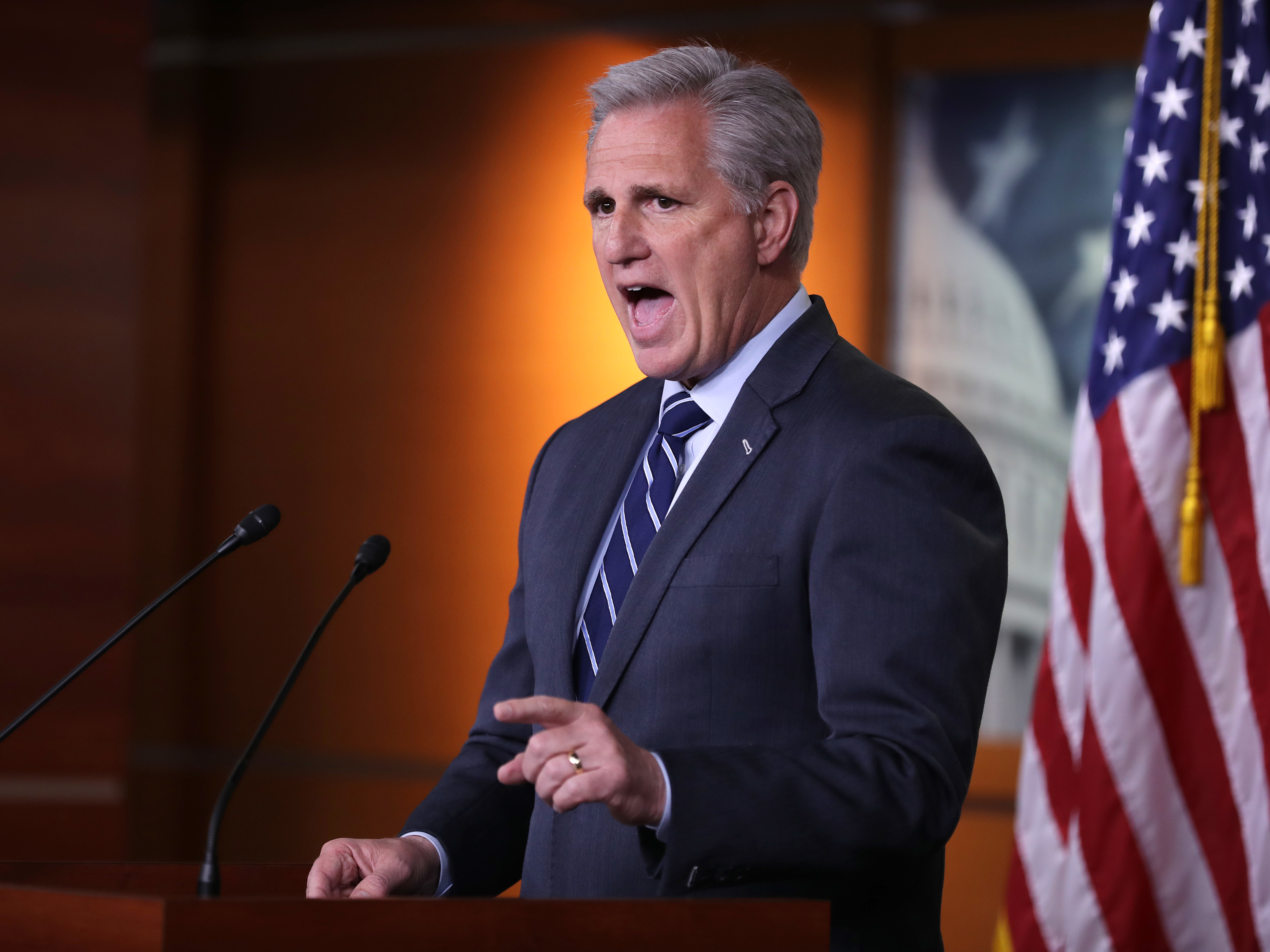 caption: House Minority Leader Kevin McCarthy, R-Calif., is on track to be elected speaker of the House if the GOP wins control of the chamber. He's worked behind the scenes to tamp down tensions inside the House GOP conference.