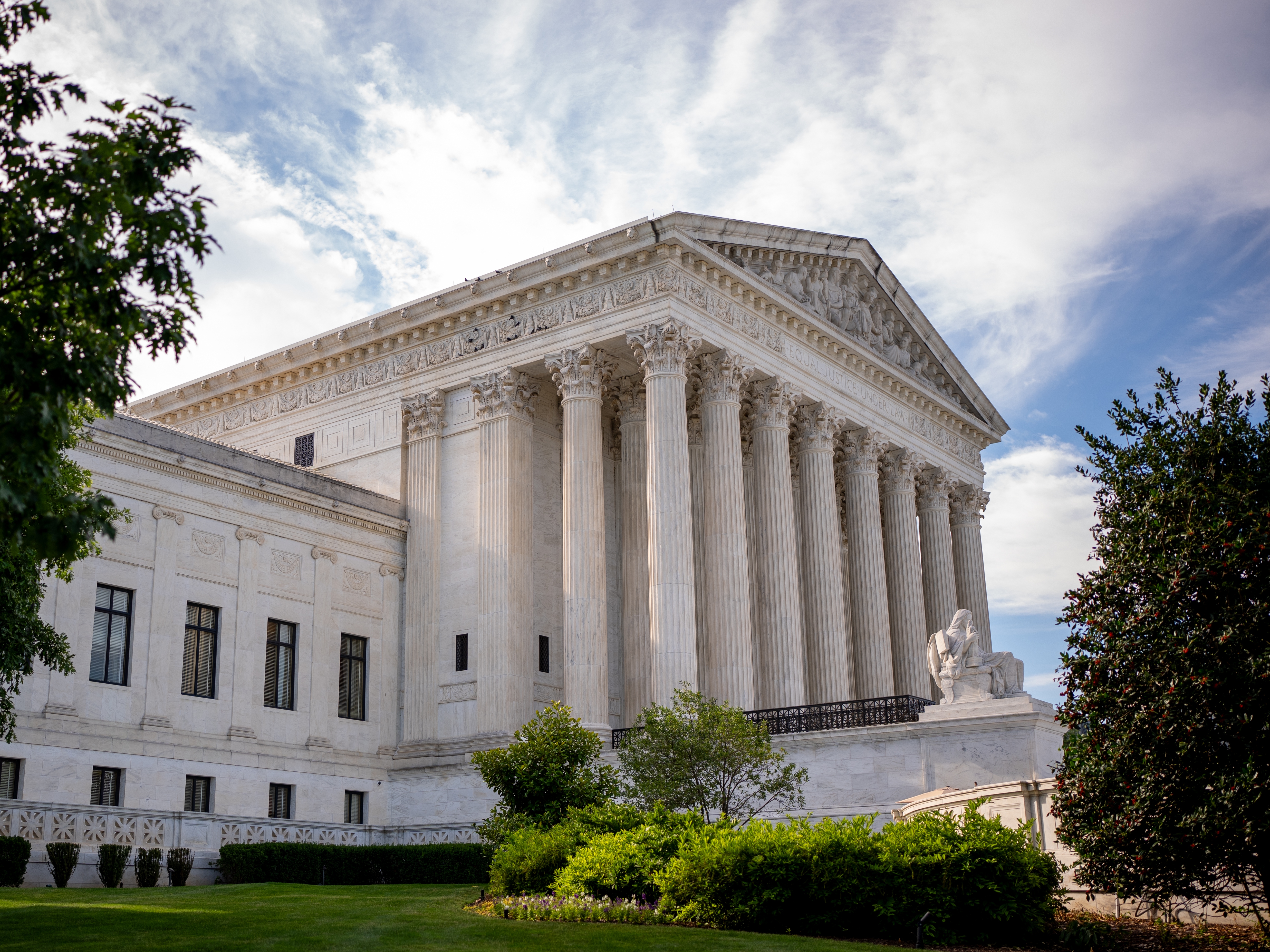caption: WASHINGTON, D.C. - JUNE 20: An exterior view of the Supreme Court on June 20, 2024 in Washington, D.C. The Supreme Court is about to issue rulings on a variety of high profile cases dealing with abortion rights, gun rights, and former President Donald Trump's immunity claim, putting the court at the center of many hot political topics during an election year. (Photo by Andrew Harnik/Getty Images)