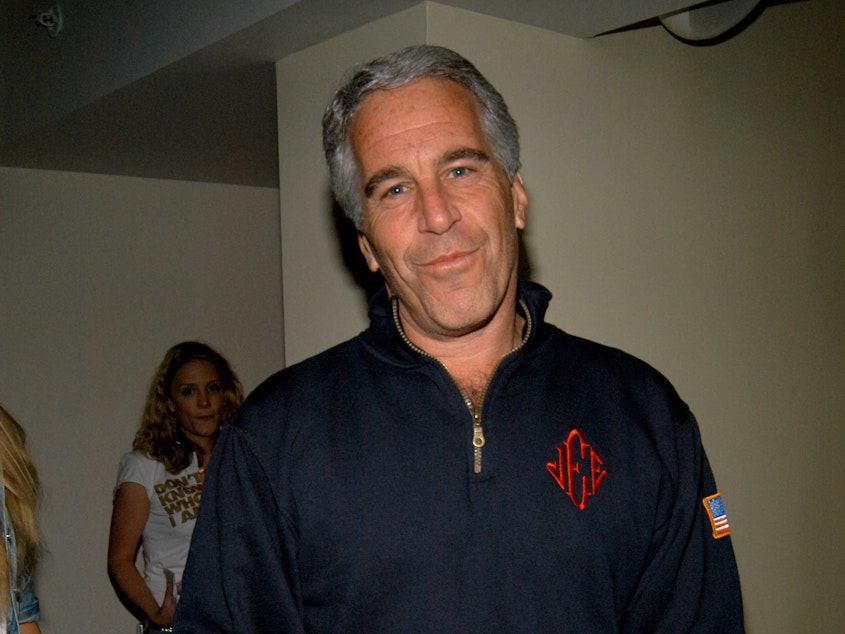 caption: Federal prosecutors announced charges of sex trafficking against wealthy financier Jeffrey Epstein on Monday. Epstein is seen here in 2005.
