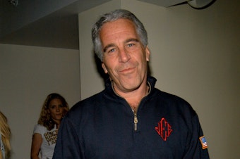 caption: Federal prosecutors announced charges of sex trafficking against wealthy financier Jeffrey Epstein on Monday. Epstein is seen here in 2005.