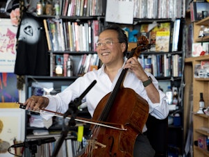 caption: Yo-Yo Ma plays selections from Bach's Cello Suites at NPR Music's Tiny Desk.