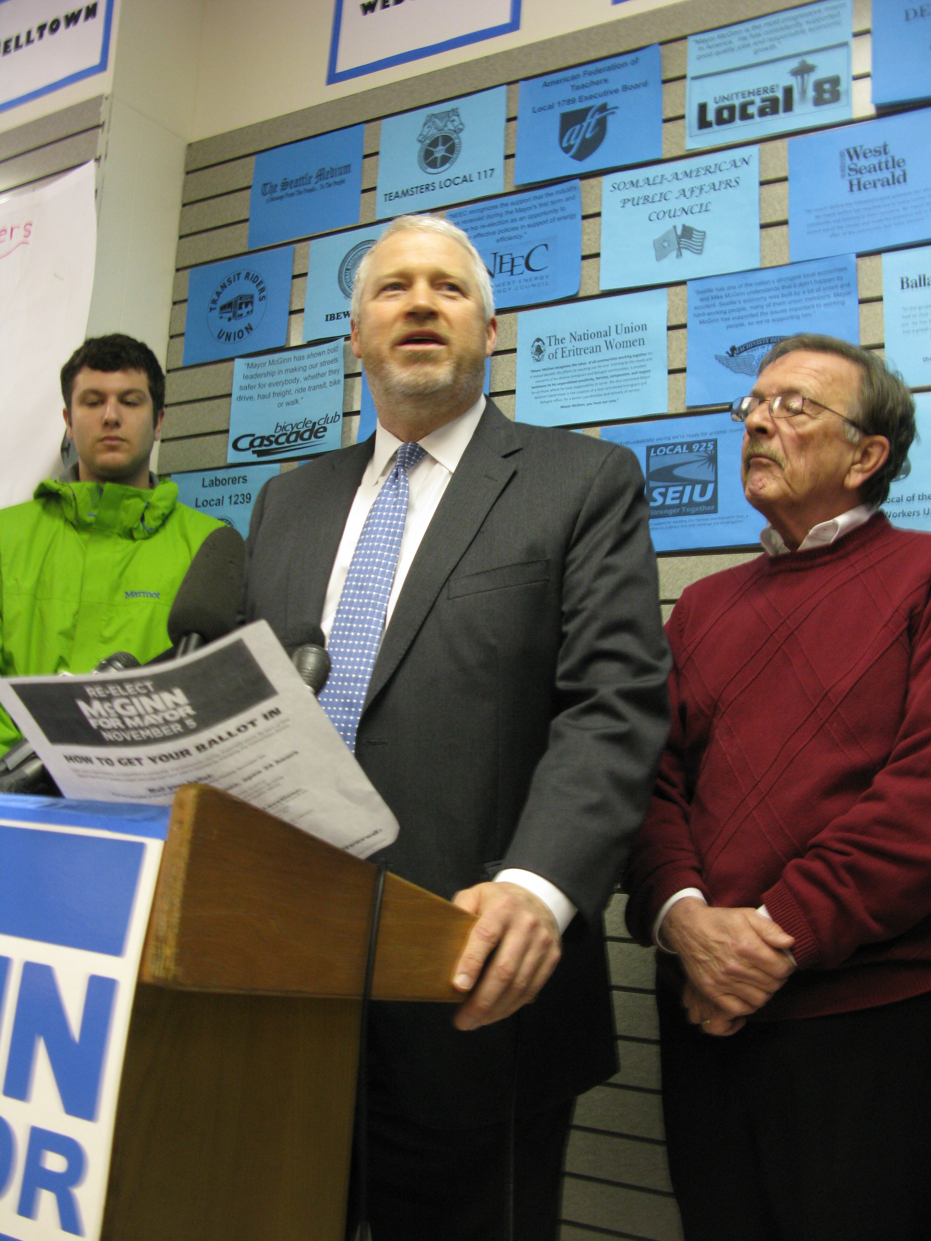 caption: McGinn concedes, saying he's offered to help his replacement Ed Murray in any way possible. 