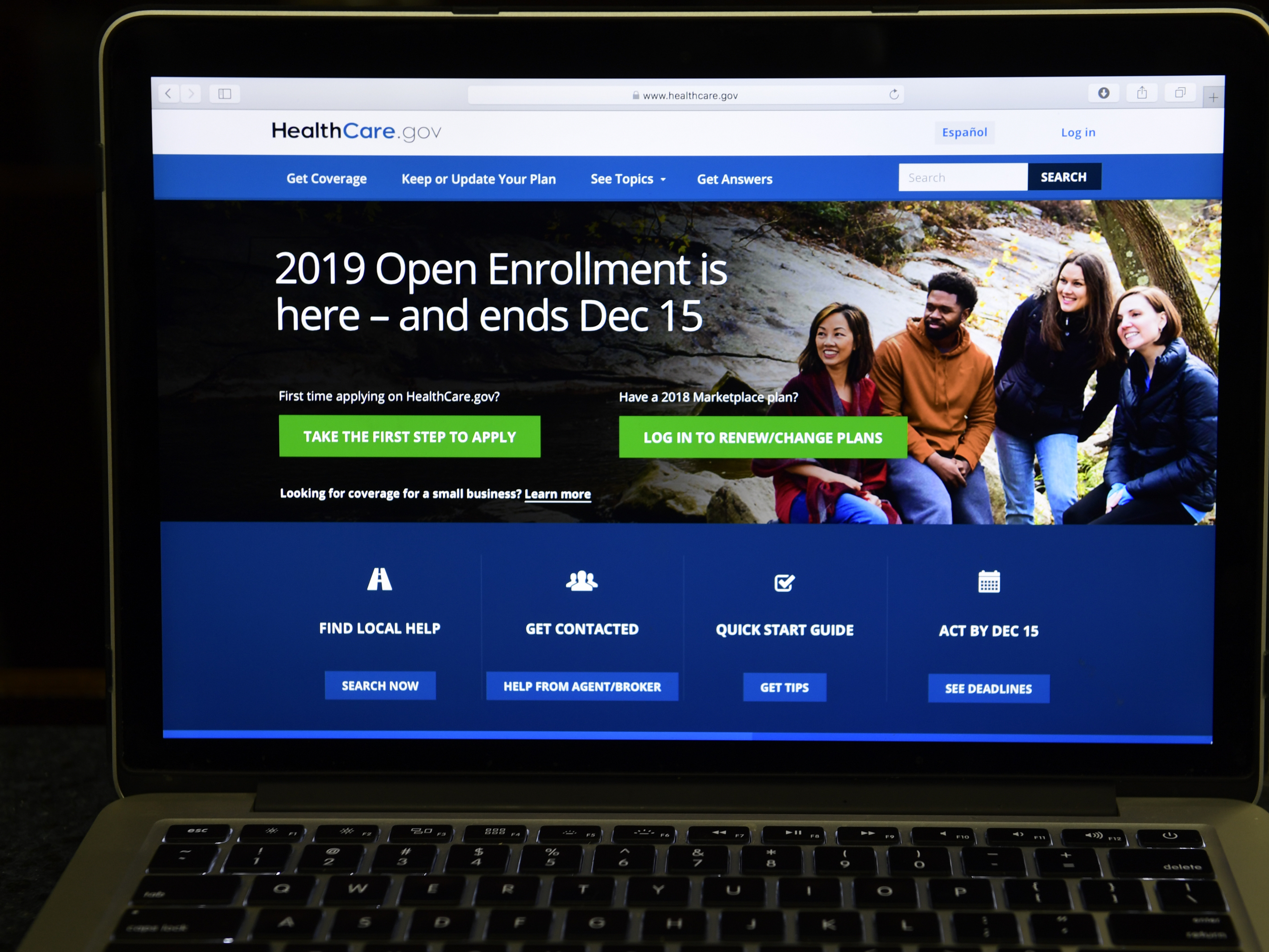 caption: The federal website where consumers can sign up for health insurance under the Affordable Care Act is shown on a computer screen in Washington, D.C., last month. The federal judge in Texas, who earlier this month ruled the Affordable Care Act unconstitutional, said that the law can remain in effect while under appeal.