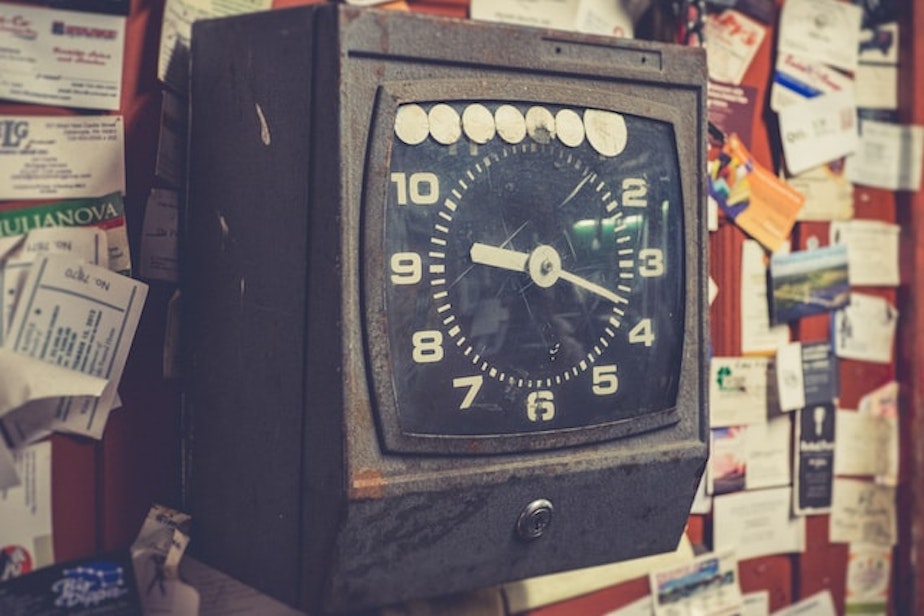 work week punch clock employment generic