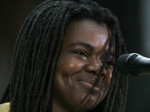 caption: Tracy Chapman became the first Black person to win Song of the Year at the 57th annual Country Music Awards in Nashville on Wednesday. Above, Chapman performs on NBC's "Today" show in 2005.