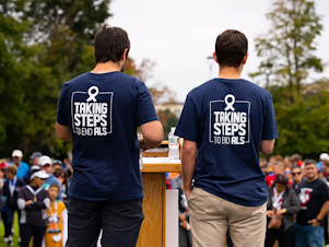 caption: In college, Amylyx cofounders Josh Cohen and Justin Klee dreamed of finding a treatment for diseases like ALS. When their drug's promise did not pan out, they pulled it voluntarily from the market.