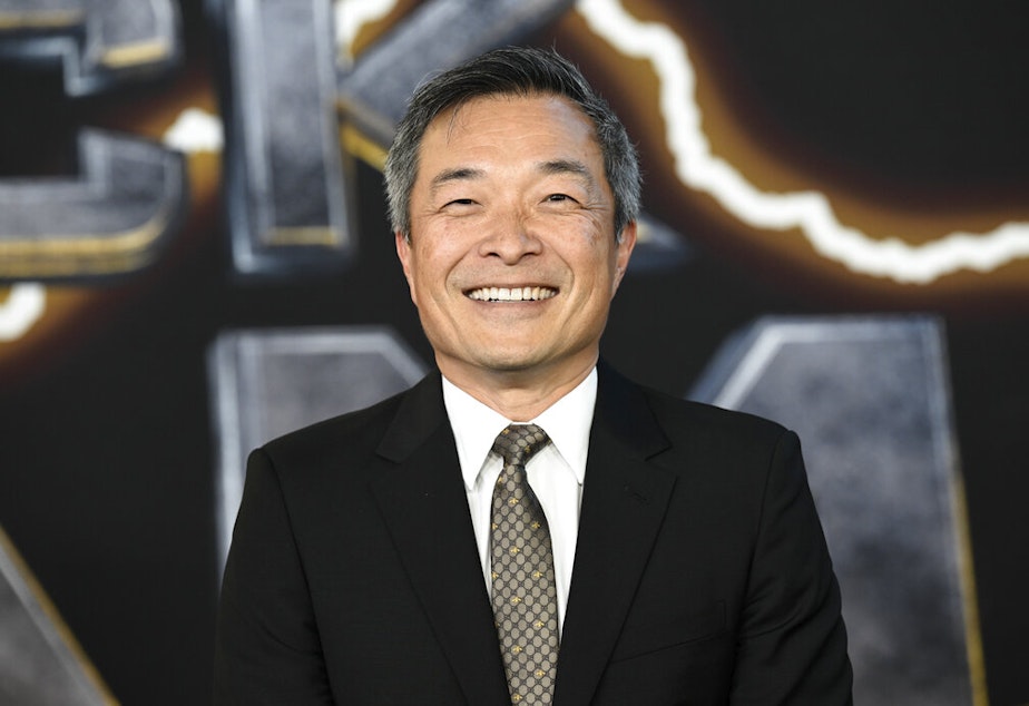 caption: Publisher and chief creative officer of DC Comics Jim Lee attends the world premiere of "Black Adam" in Times Square on Wednesday, Oct. 12, 2022, in New York.