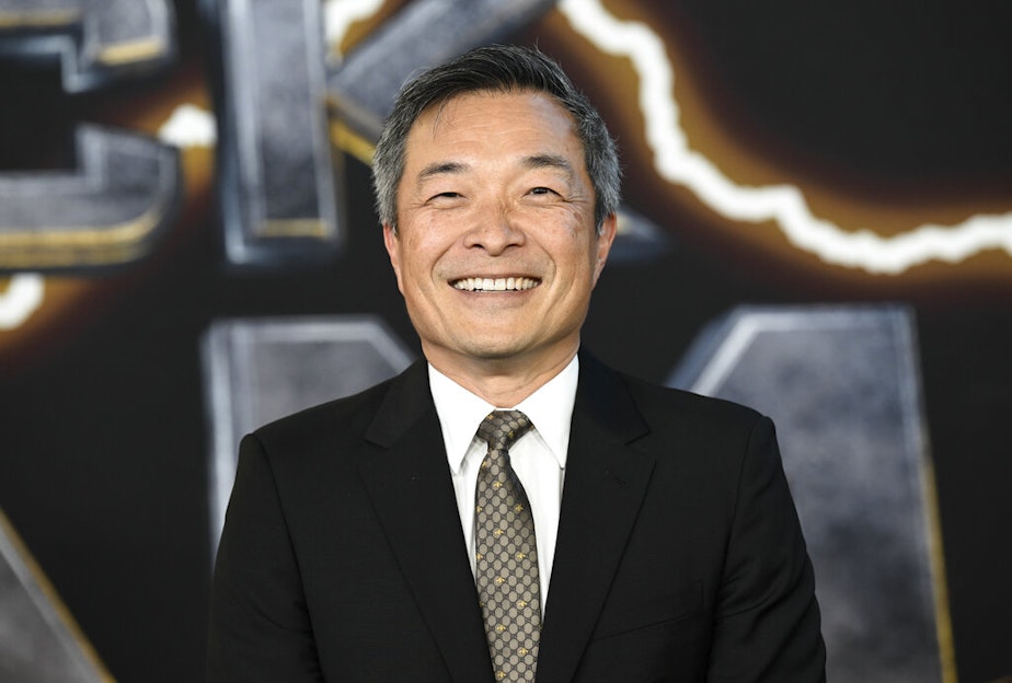 caption: Publisher and chief creative officer of DC Comics Jim Lee attends the world premiere of "Black Adam" in Times Square on Wednesday, Oct. 12, 2022, in New York. 
