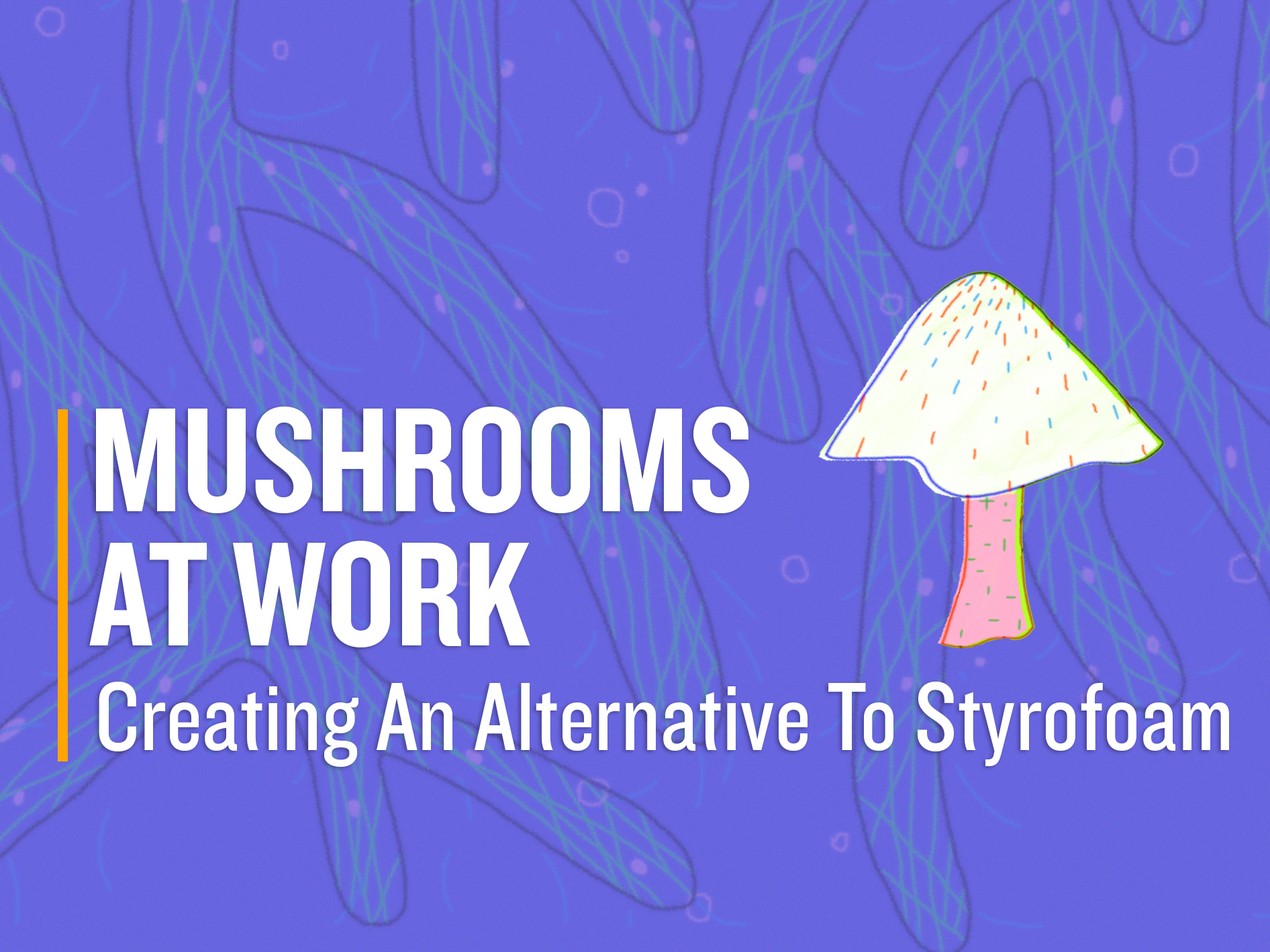 caption: As a child on a New York farm, Eben Bayer helped his dad shovel wood chips in the barn. That's where he noticed a stretchy web of fungus that became the basis of his biodegradable packing material.