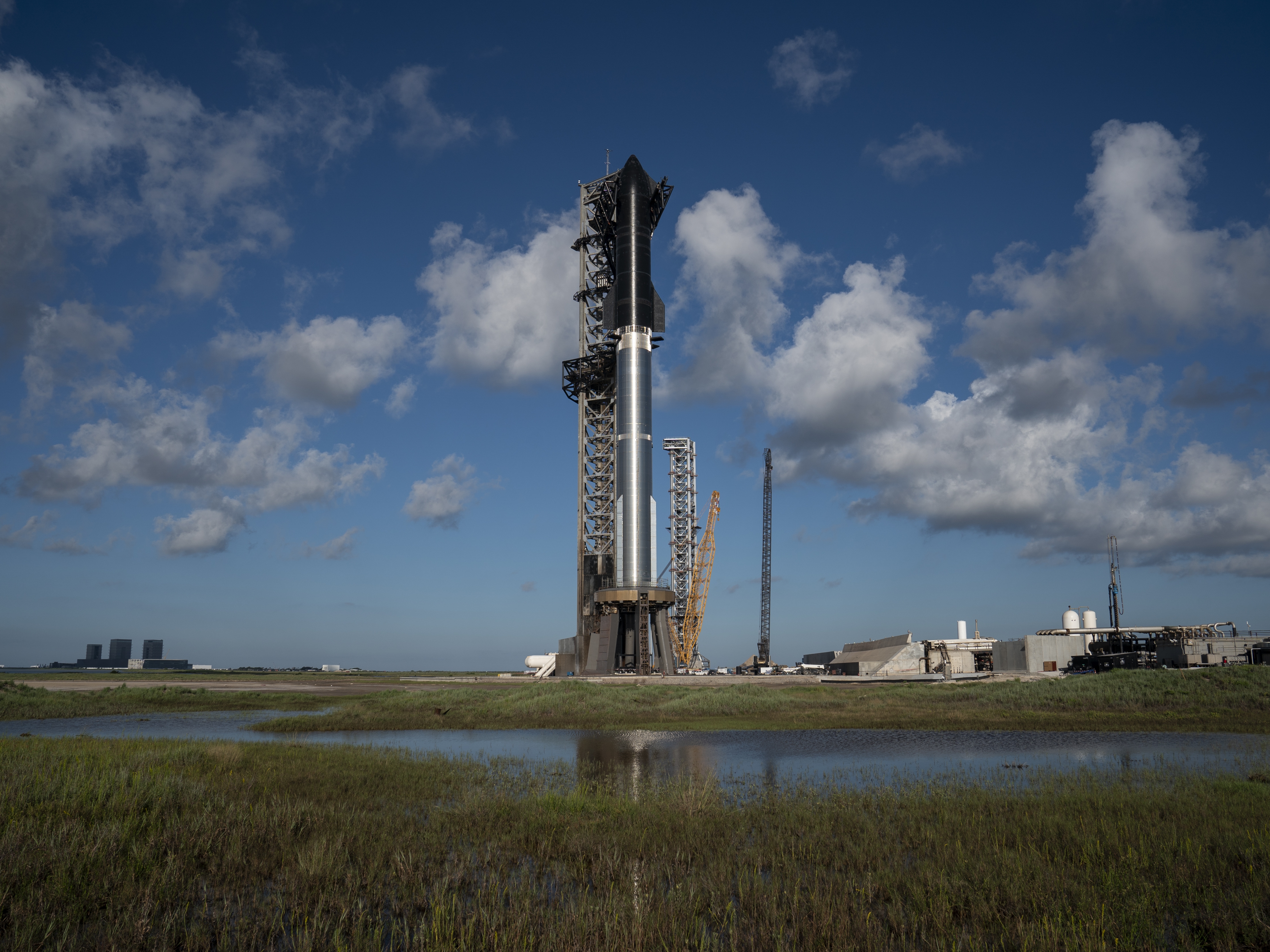 caption: Starship is the largest rocket ever built. Elon Musk hopes it will one day fly humans and other species to Mars, but environmentalists say it's doing damage to the local habitat around the Texas launch site.