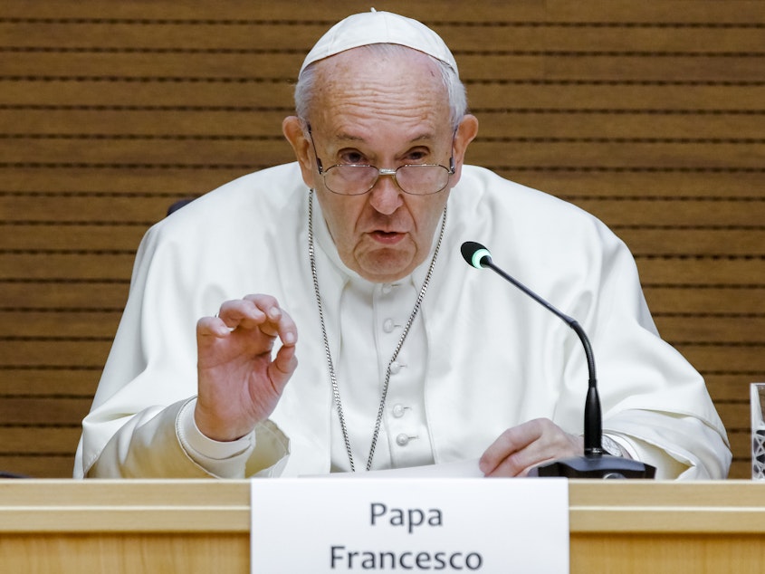 caption: "The person who files the report, the person who alleges to have been harmed and the witnesses shall not be bound by any obligation of silence" about sexual abuse cases against clergy, according to a new policy approved by Pope Francis.