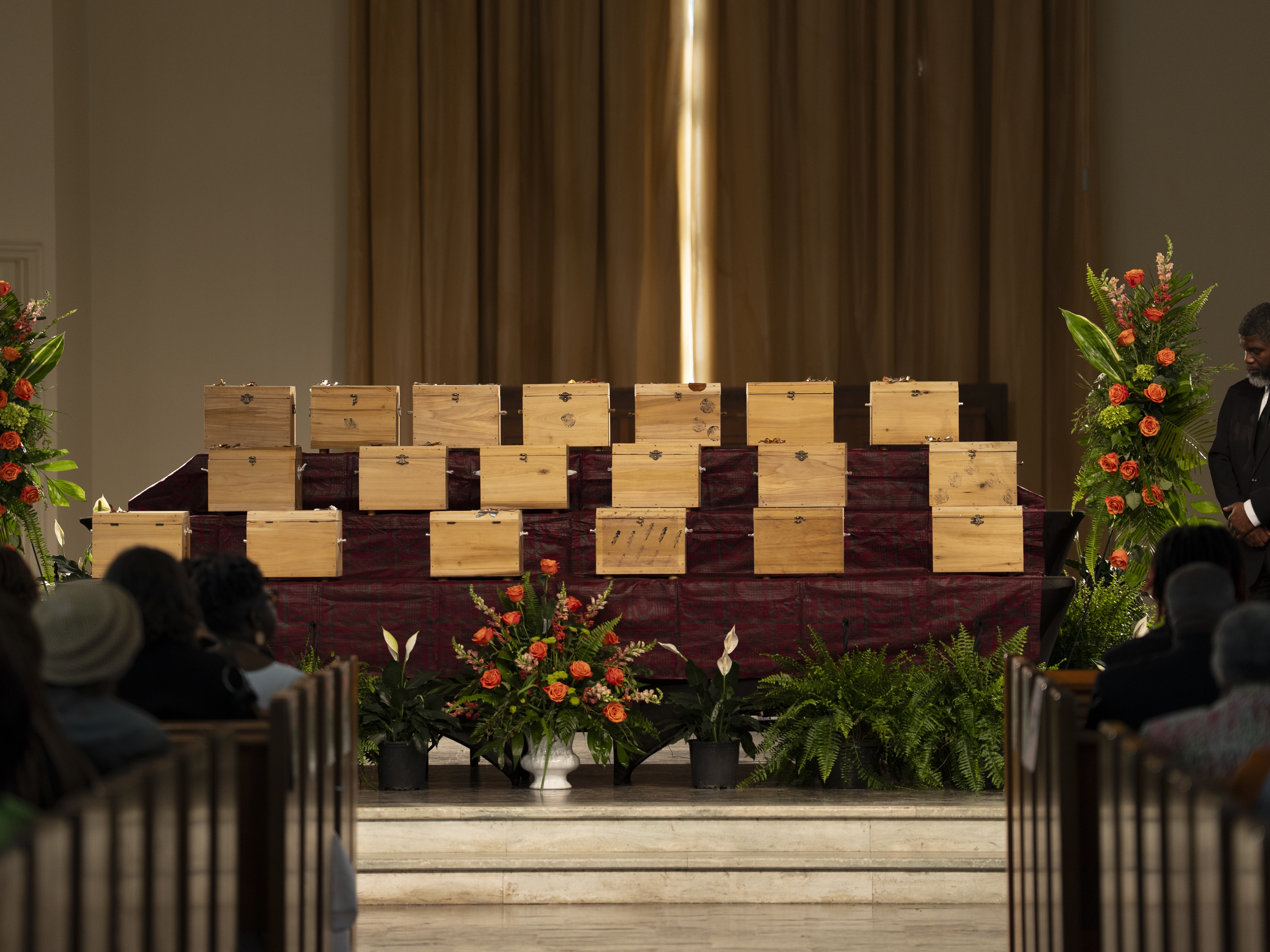 caption: Skulls of 19 Black Americans have returned to New Orleans after more than a century in Germany, where they were sent for racial research.