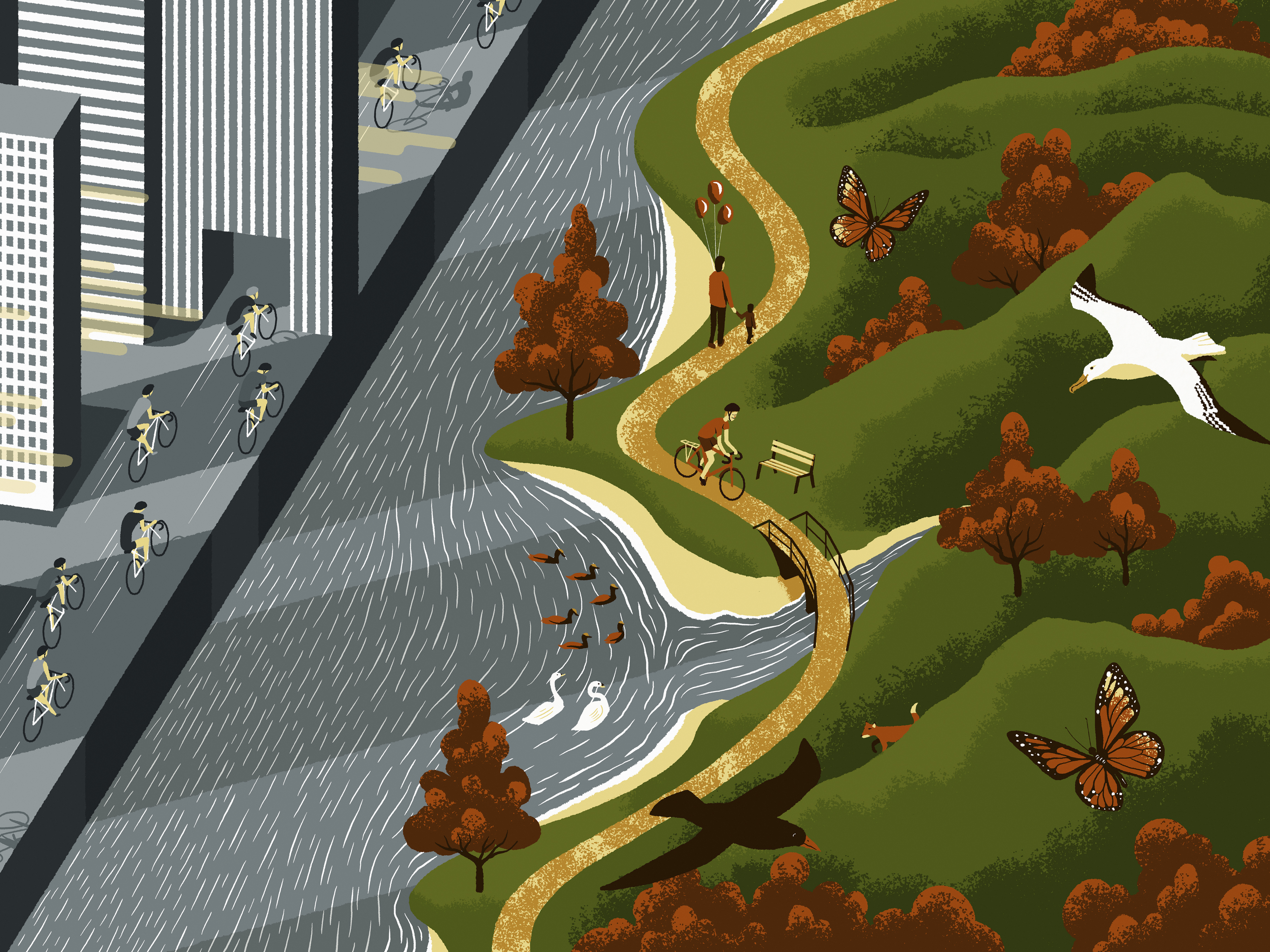 caption: Researchers say there's growing evidence that nature has a powerful effect on us, improving both our physical and psychological health.