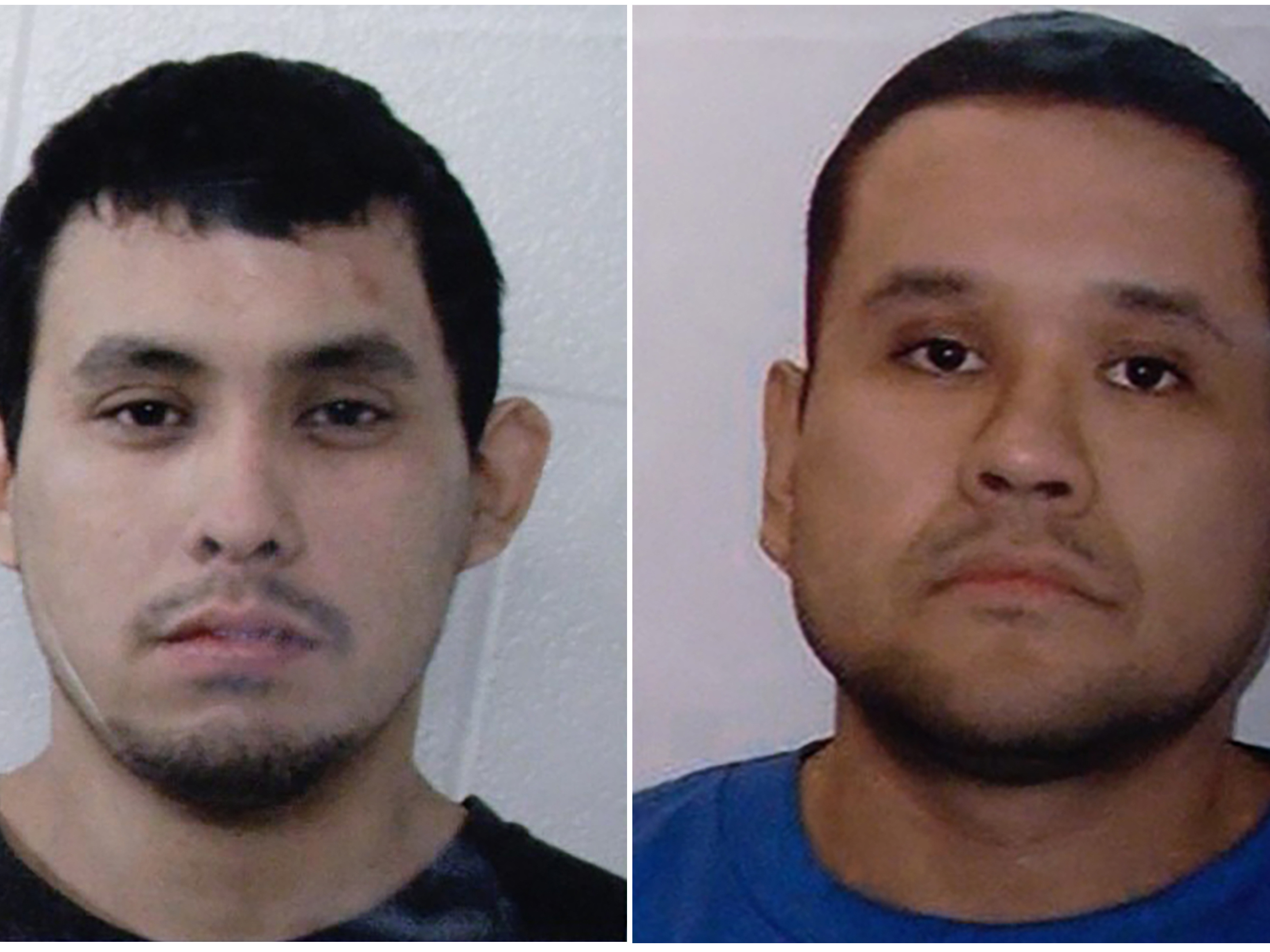caption: Authorities identified Damien Sanderson, left, and Myles Sanderson, who are presently at large, as suspects in a series of stabbings in two communities in the Canadian province of Saskatchewan that left multiple people dead and others wounded.