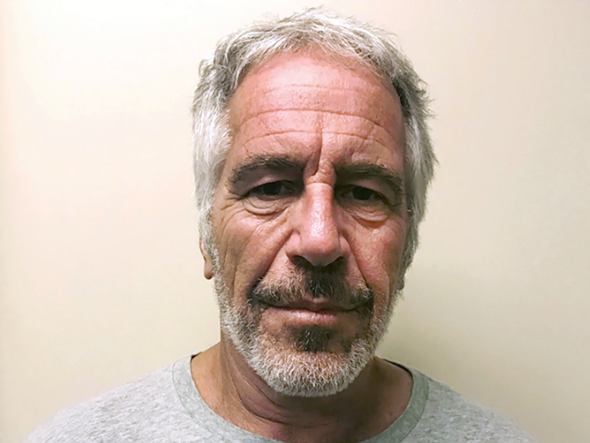 caption: Michael Baden, a pathologist hired by Jeffrey Epstein's brother, says that some of Epstein's injuries were more consistent with "homicidal strangulation" than suicide. The disgraced financier, seen here in 2017, was found dead in his jail cell in August.