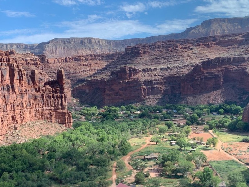 caption: About 450 Havasupai live in the remote Supai Village at the bottom of the Grand Canyon. In 2019, the tribe got broadband access for the first time.
