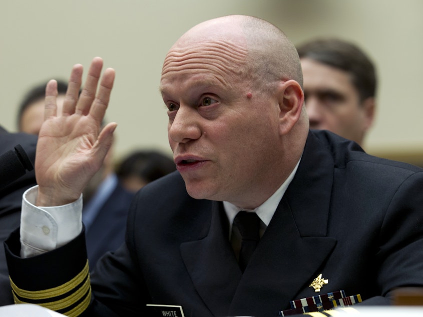 caption: U.S. Public Health Service Commissioned Corps Commander Jonathan White testified Tuesday before the House Judiciary Committee on the Trump administration's migrant family separation policy.