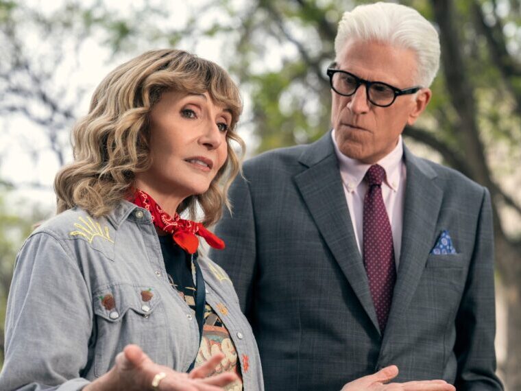 caption: Ted Danson stars with his real-life wife Mary Steenburgen in Season 2 of <em>A Man on the Inside.</em>