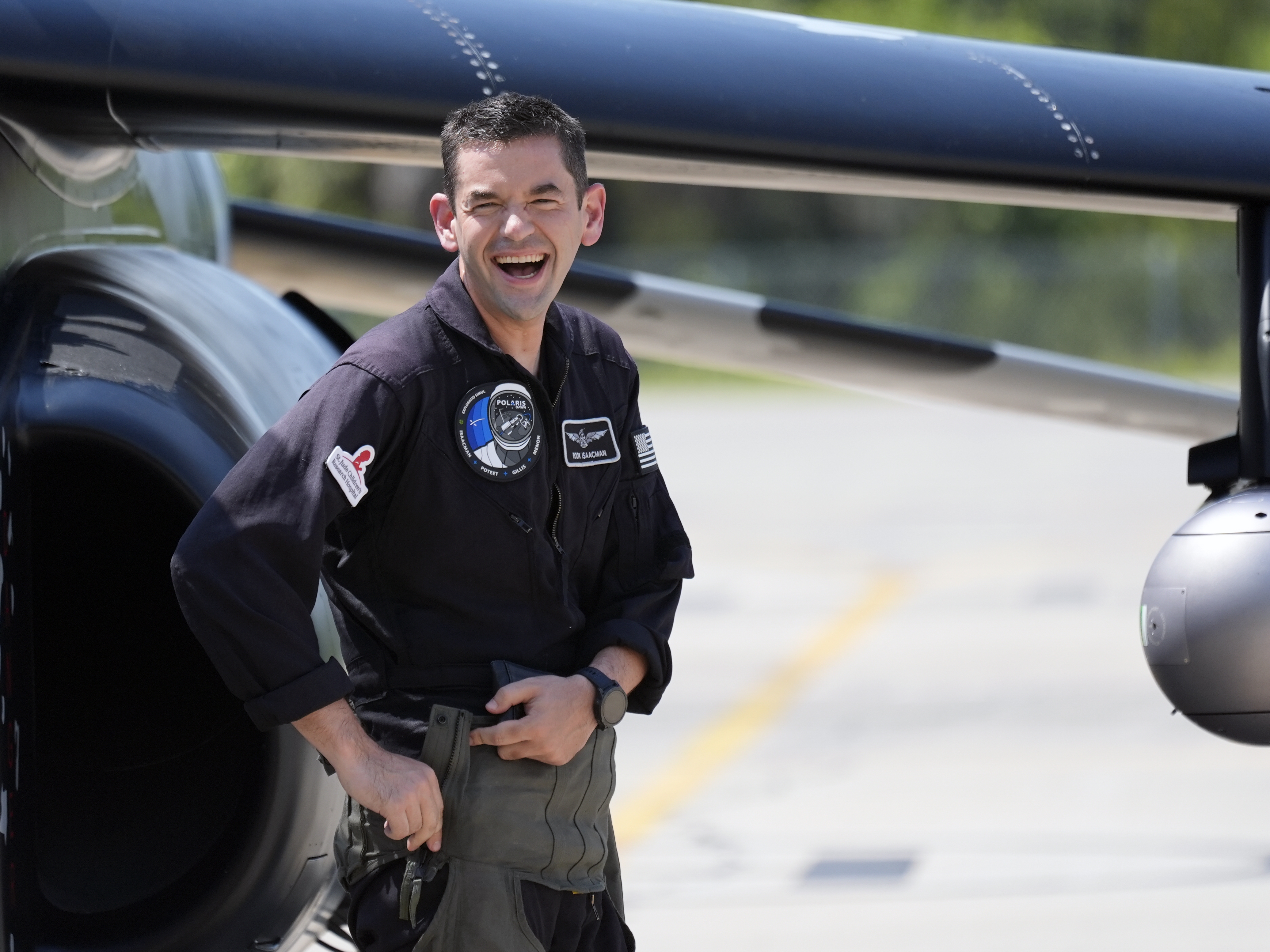 caption: Jared Isaacman at the Kennedy Space Center in Cape Canaveral, Florida, earlier this year. The billionaire astronaut with close ties to SpaceX has been nominated by president Trump to run NASA.