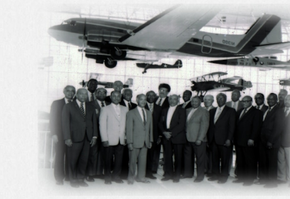 caption: The Seattle-area Sam Bruce Chapter of the Tuskegee Airmen was founded by four original Tuskegee Airmen living in the Pacific Northwest.