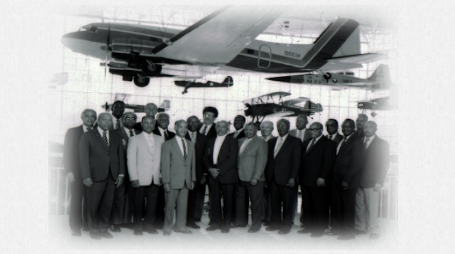 caption: The Seattle-area Sam Bruce Chapter of the Tuskegee Airmen was founded by four original Tuskegee Airmen living in the Pacific Northwest.