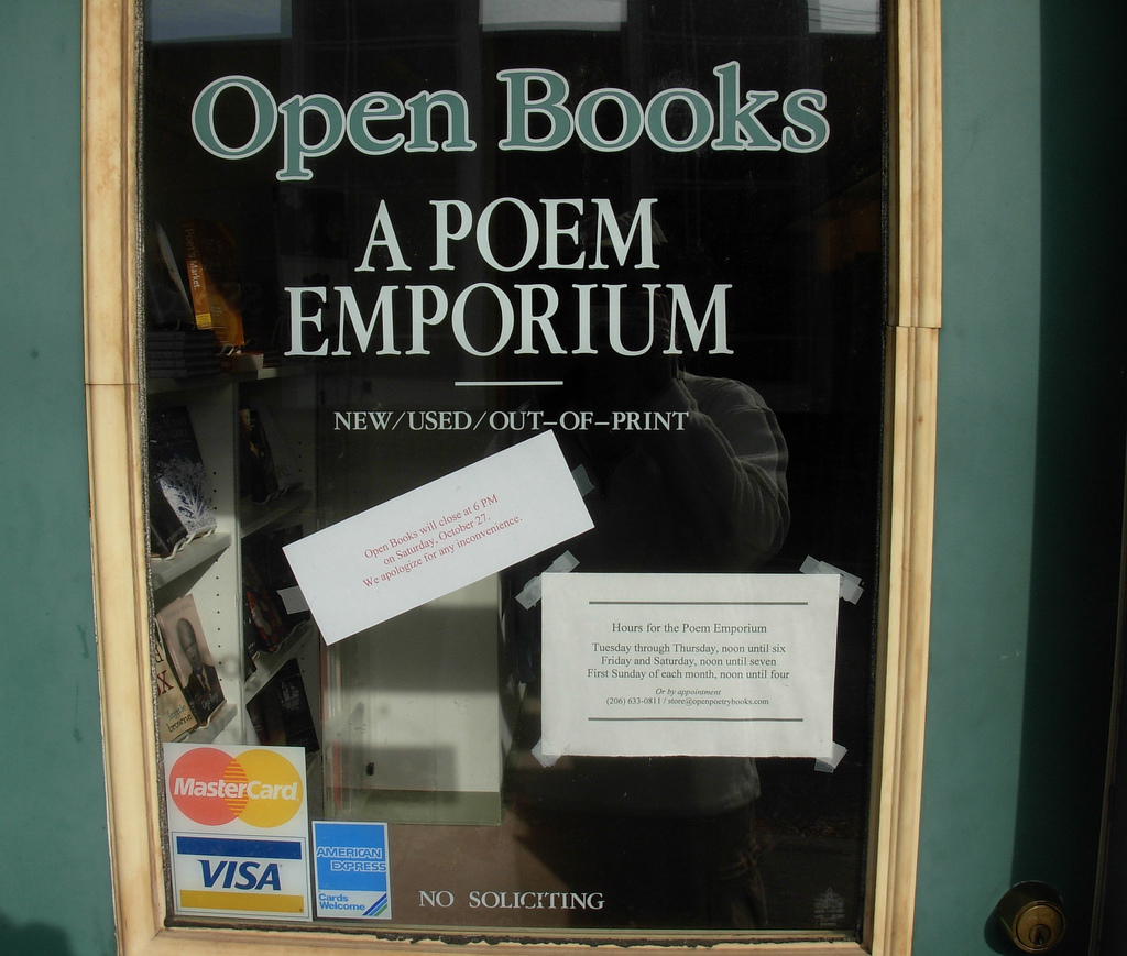 caption: Open Books, Seattle's only poetry-only bookstore.
