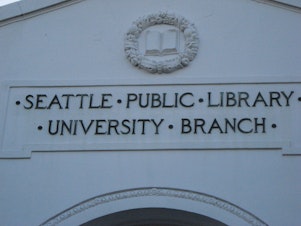 caption: Seattle Public Library's University District branch.
