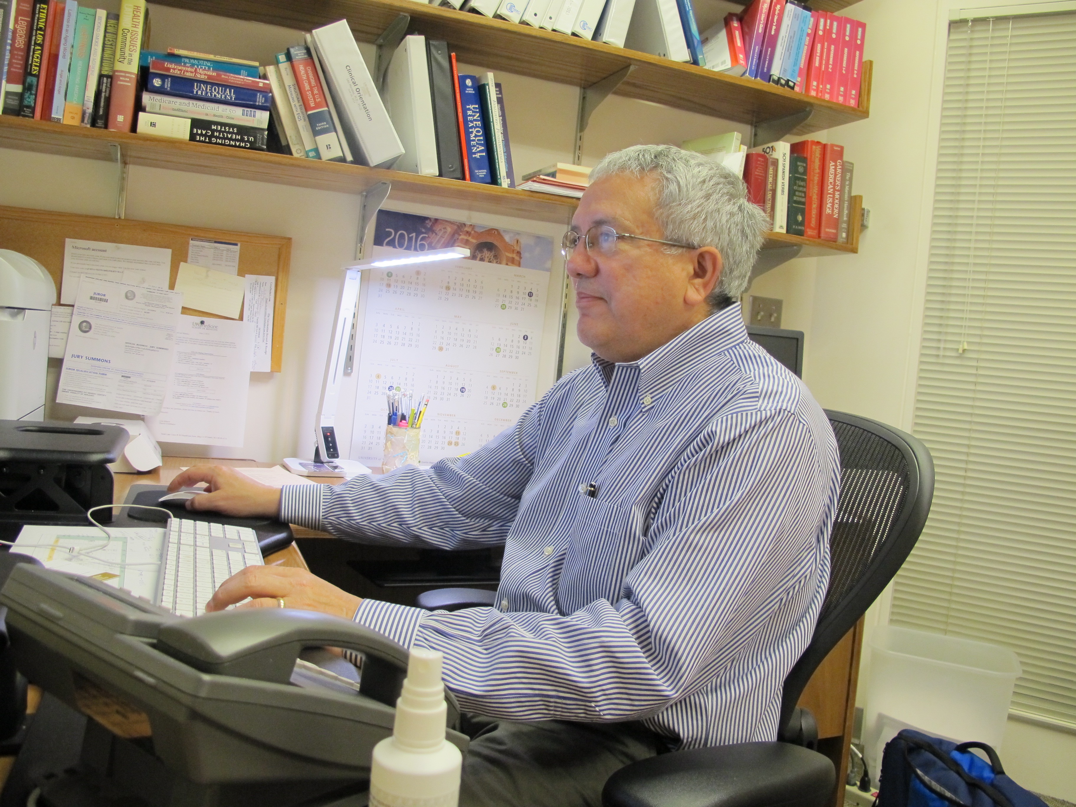 caption: Leo S. Morales loves his job as a researcher of minority health at the University of Washington.
