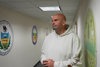 caption: Sen. John Fetterman (D-Pa.) returns to the Senate after being admitted to the hospital for clinical depression.