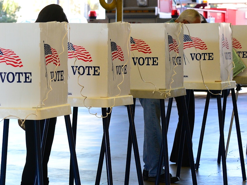 A polling place in Los Angeles.