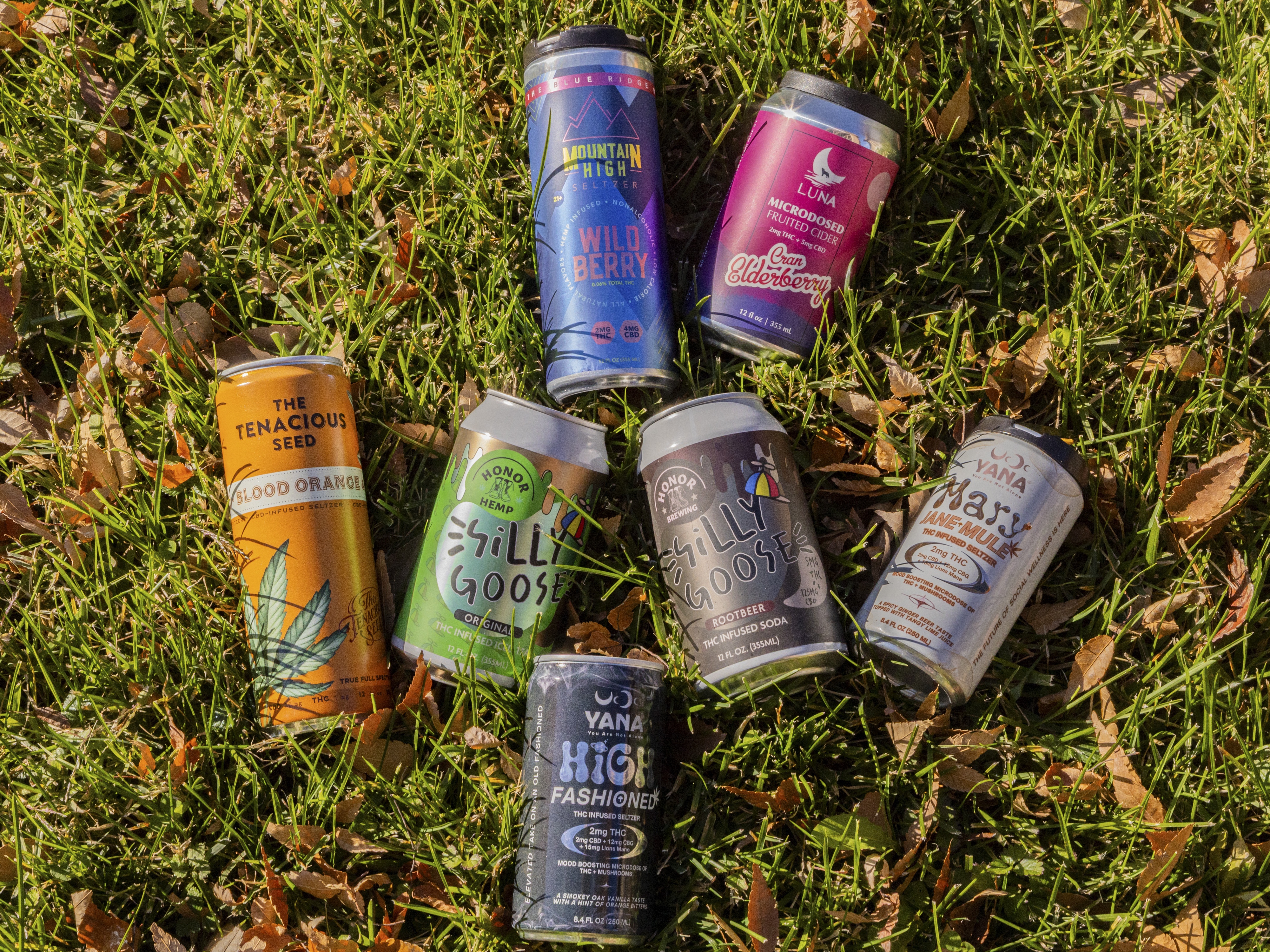 caption: Drinks with THC derived from hemp are sold in dozens of states, including ones that ban the sale of cannabis products. But  a recently passed  law promises to tighten controls on hemp, potentially hobbling the booming THC beverage sector.