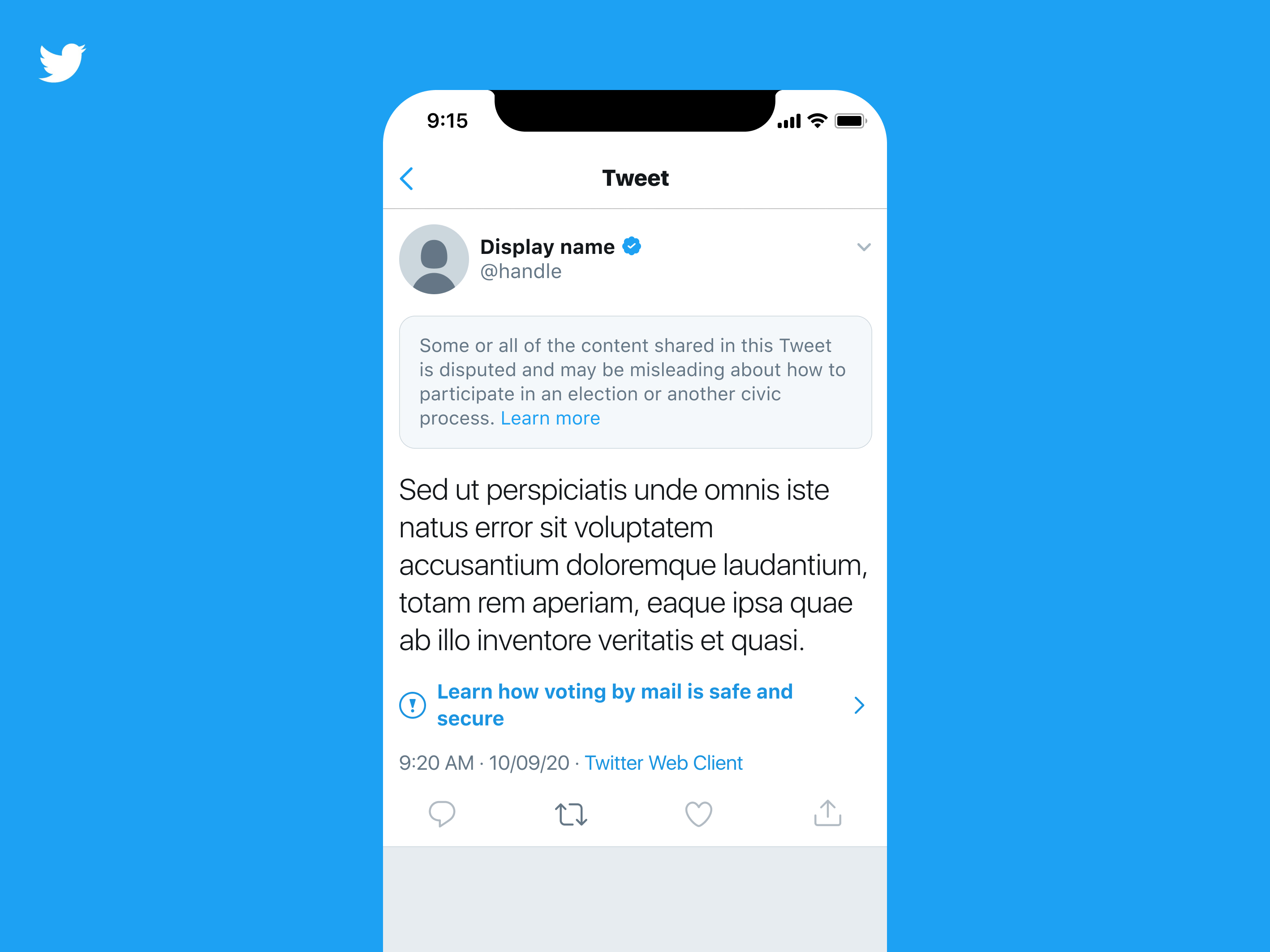 caption: Twitter will add more prominent labels to misleading tweets from U.S. politicians and other high-profile users. Other users won't be able to read the posts until they click past a warning screen.