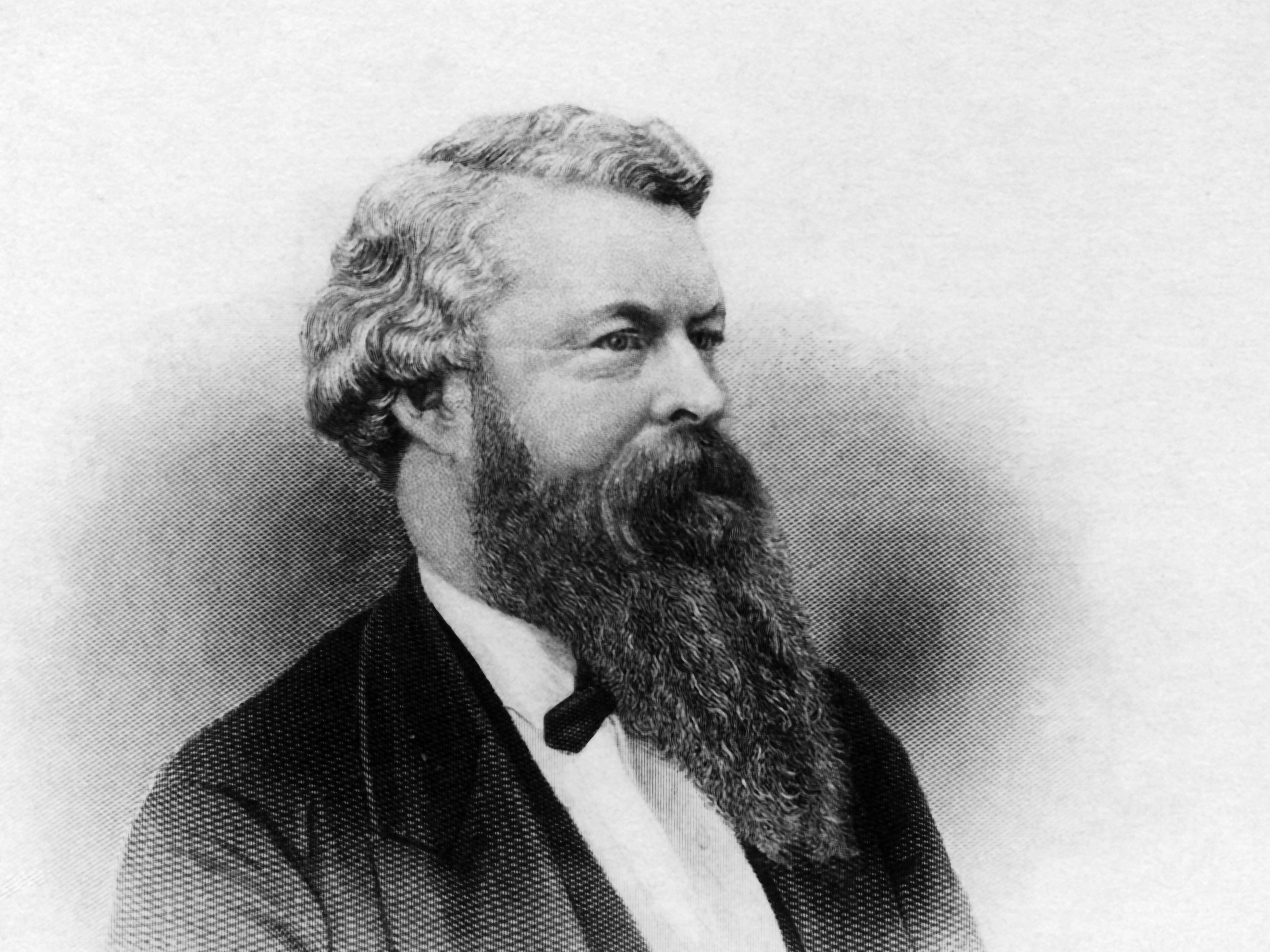 caption: An engraved portrait of William Belknap, a secretary of war who was impeached in 1876 after he tearfully resigned.