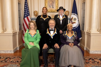 caption: The Kennedy Center Honorees, pictured L-R top row: Queen Latifah and Barry Gibb. L-R bottom row: Renée Fleming, Billy Crystal, and Dionne Warwick. The 46th Annual Kennedy Center Honors will air Dec. 27 on the CBS Television Network and stream on Paramount+.