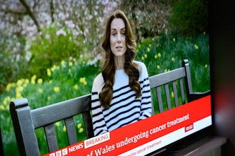 caption: Catherine, The Princess of Wales announced her cancer diagnosis on Friday.