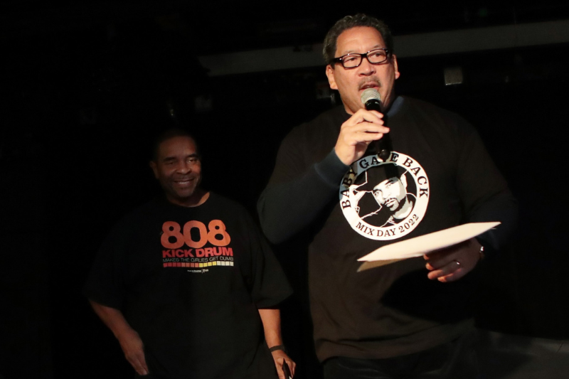 caption: Seattle Mayor Bruce Harrell honors Sir Mix-a-Lot at El Corazon, Nov. 3, 2022, on the first day of the Cloudbreak music festival. 