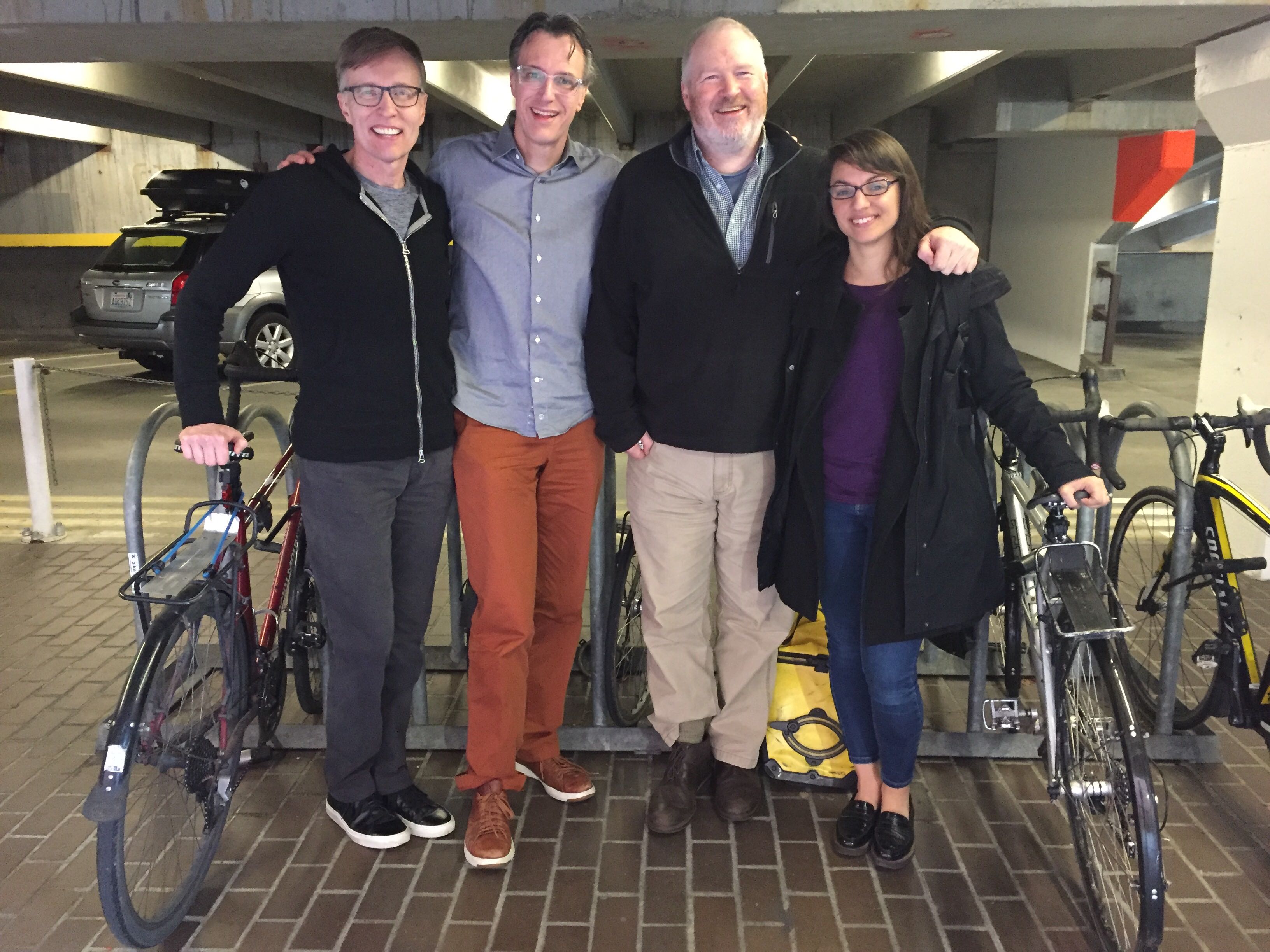 caption: Rob McKenna, Bill Radke, Mike McGinn and Monica Guzman [L-R]