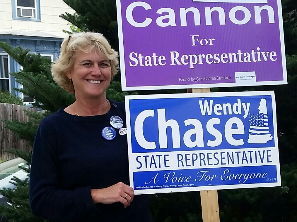caption: Wendy Chase was elected to the New Hampshire House in November. Her mission to pass paid parental leave was inspired by the decades of care her daughter required after being diagnosed with cancer at age 2.
