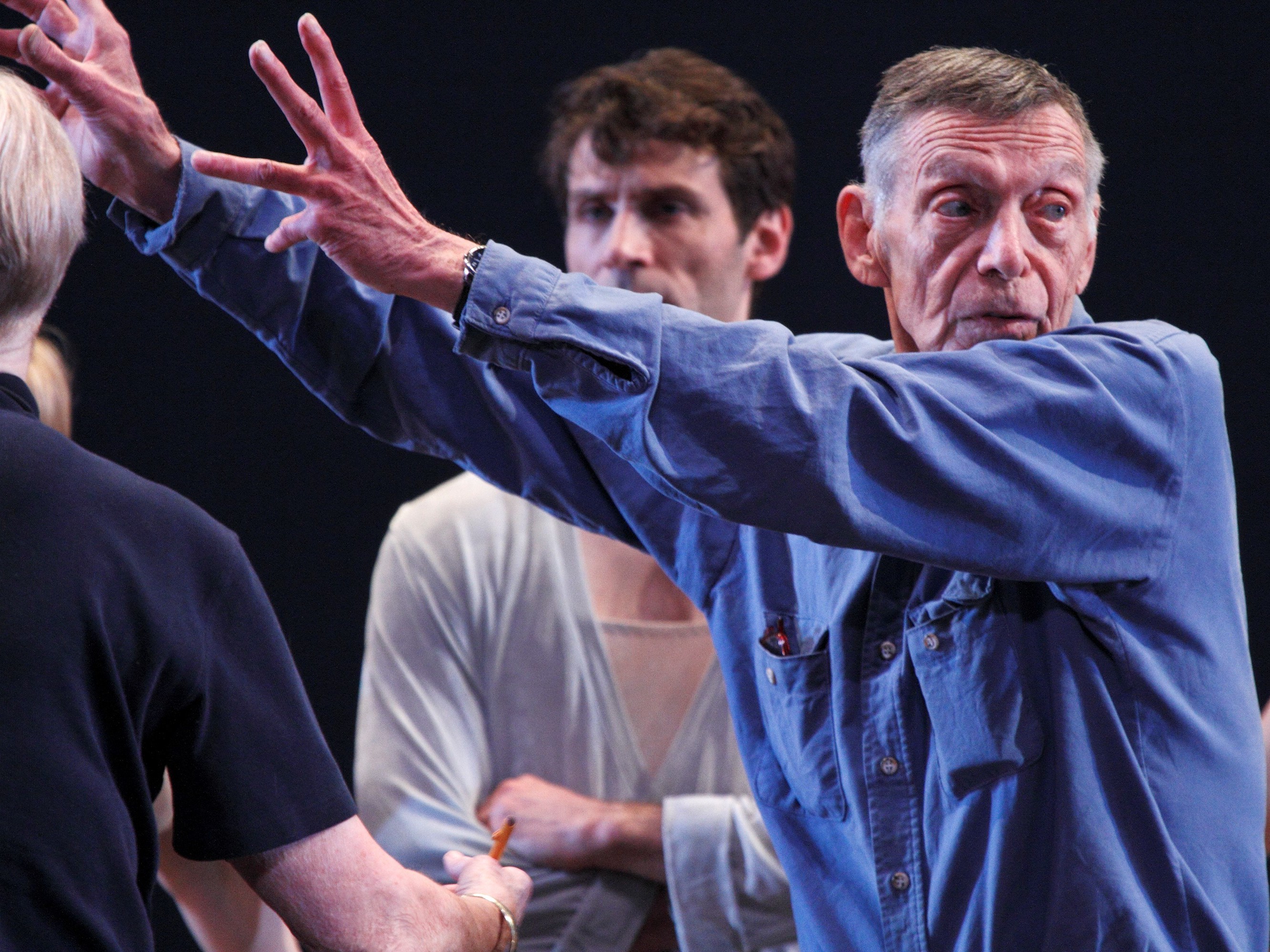 caption: Paul Taylor, seen here directing the dance company that bears his name, left his major mark on the dance world as a choreographer.