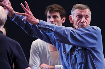 caption: Paul Taylor, seen here directing the dance company that bears his name, left his major mark on the dance world as a choreographer.