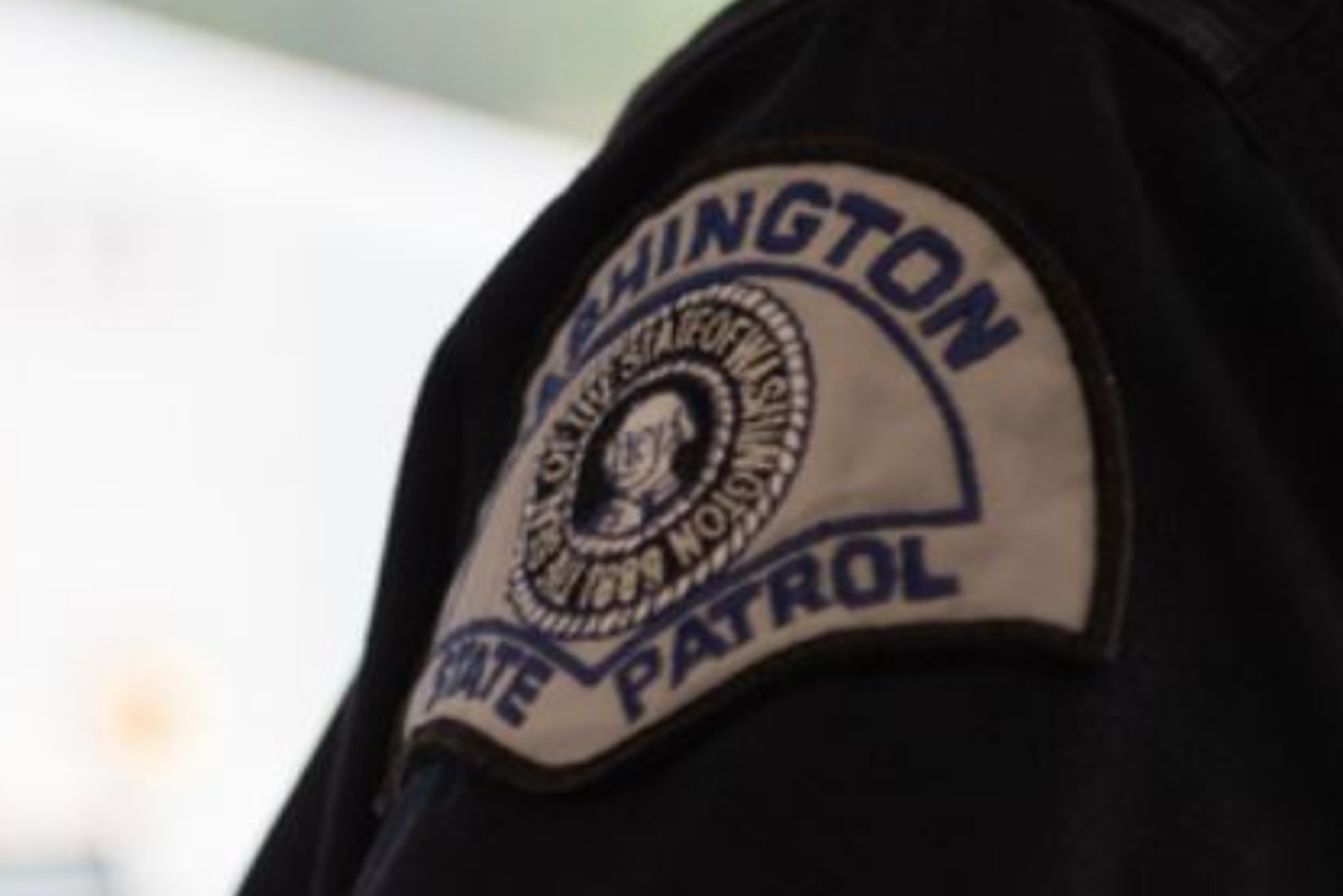 A Washington State Patrol arm badge