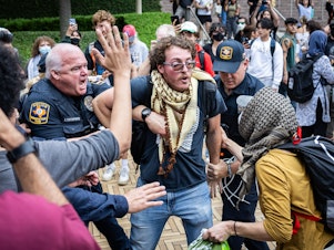 caption: Ammer Qaddumi was arrested at a Pro-Palestinian protest at UT-Austin on April 24, 2024.